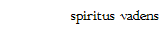 spiritus vadens